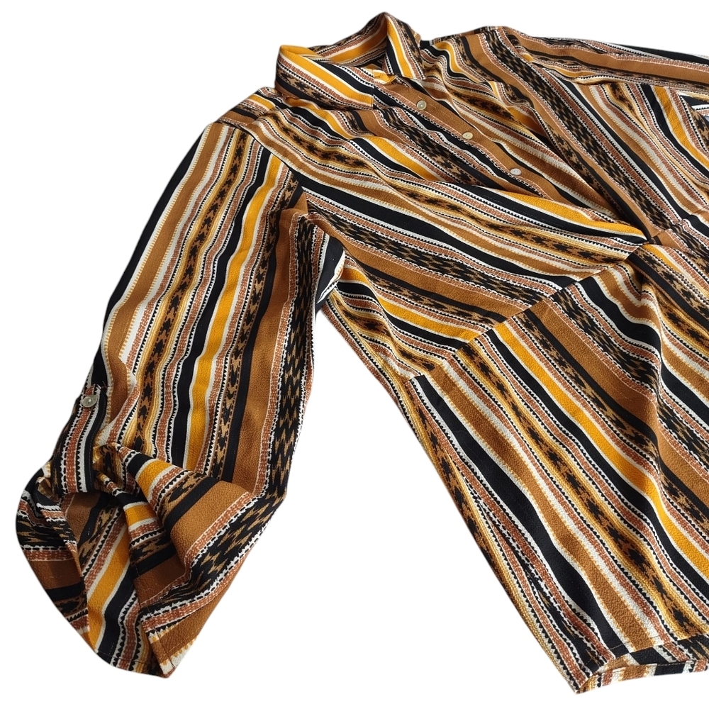 Ruby Rd. Split Button Mixed Stripe Tweed Front To… - image 8